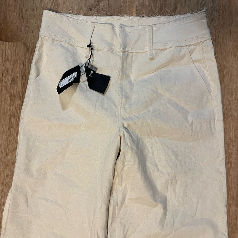 NWT PAIGE Sasha Raw-Waistband Trousers - Picture 7 of 13
